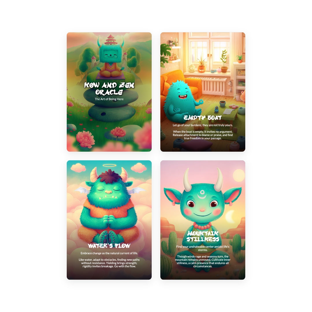 Now and Zen Oracle Deck - The Art of Being Here - 78 Cards