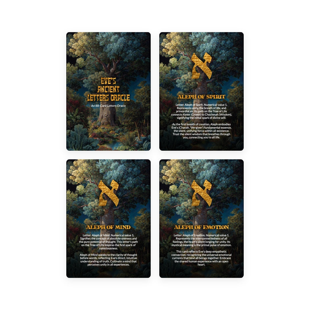 Eve's Ancient Letters Oracle - 88 Cards Deck