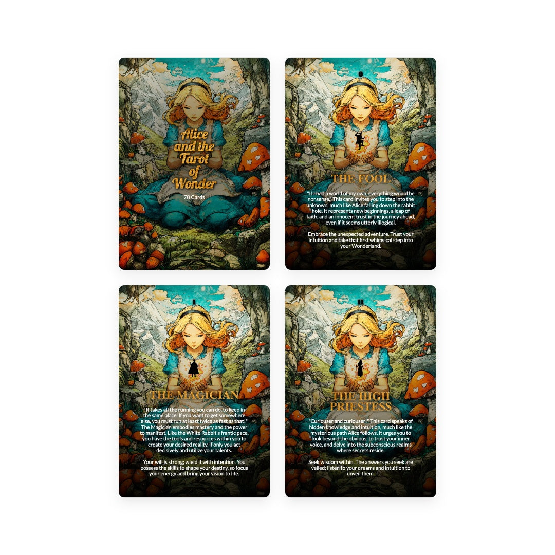 Alice and the Tarot of Wonder - 78 Cards