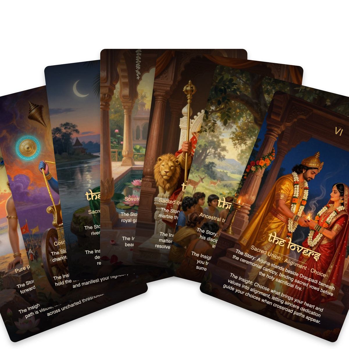 Mahabharata Tarot: Tarot of Dharma & Destiny — arrangement 9