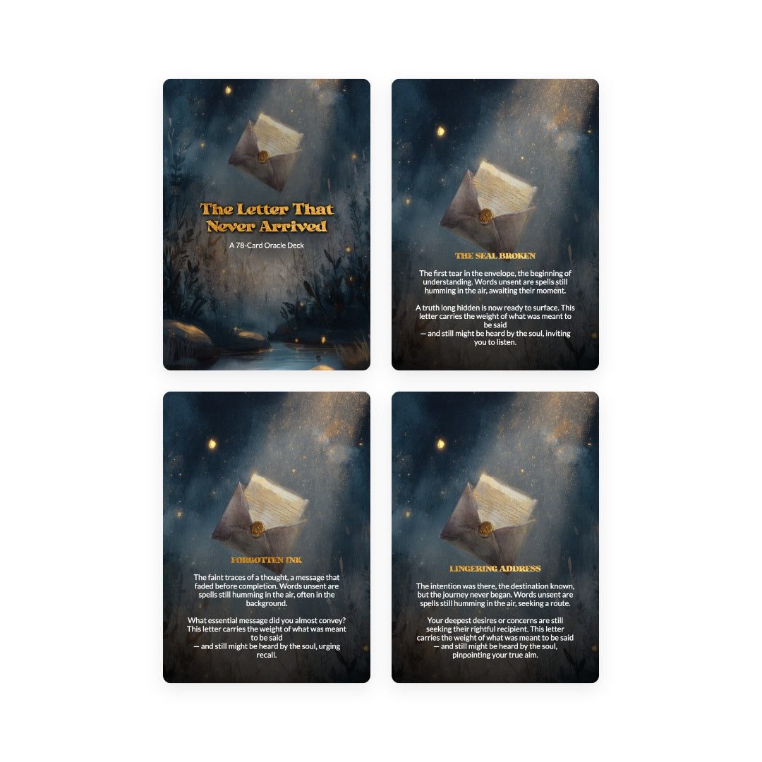 The Unsent Letter Oracle - Oracle Cards