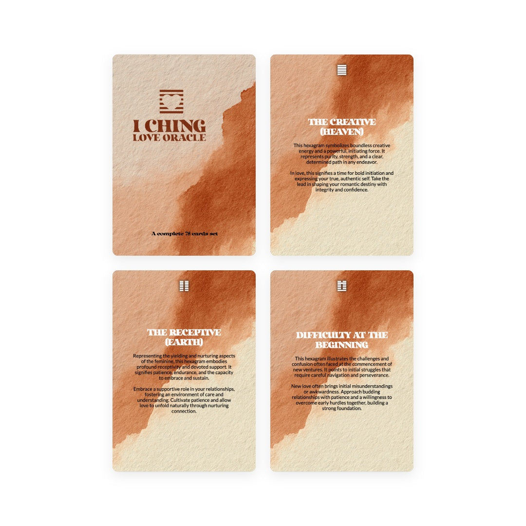 I Ching Love Oracle - A Complete 78 cards set