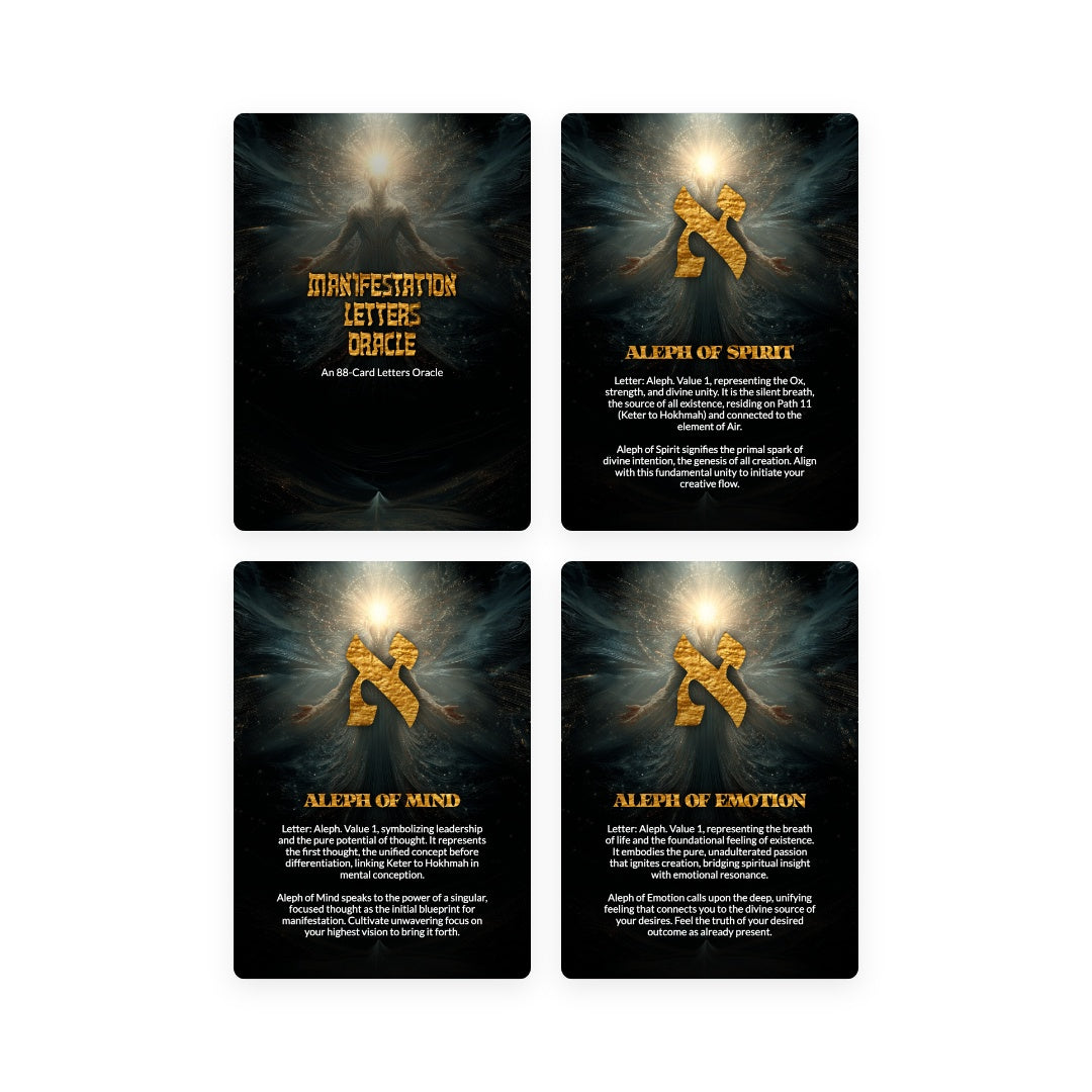 Manifestation Letters Oracle - 88 Cards Deck