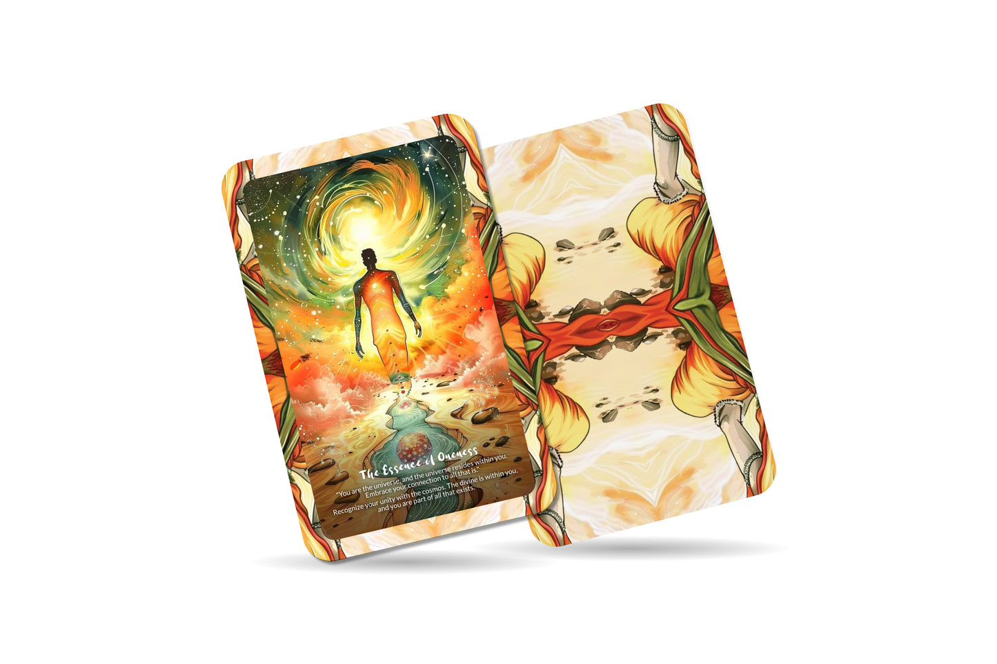 Tat Tvam Asi Oracle: Connect with the universal truth of "I am that" with this 22-card deck, guiding you on a journey of self-realization and spiritual growth.