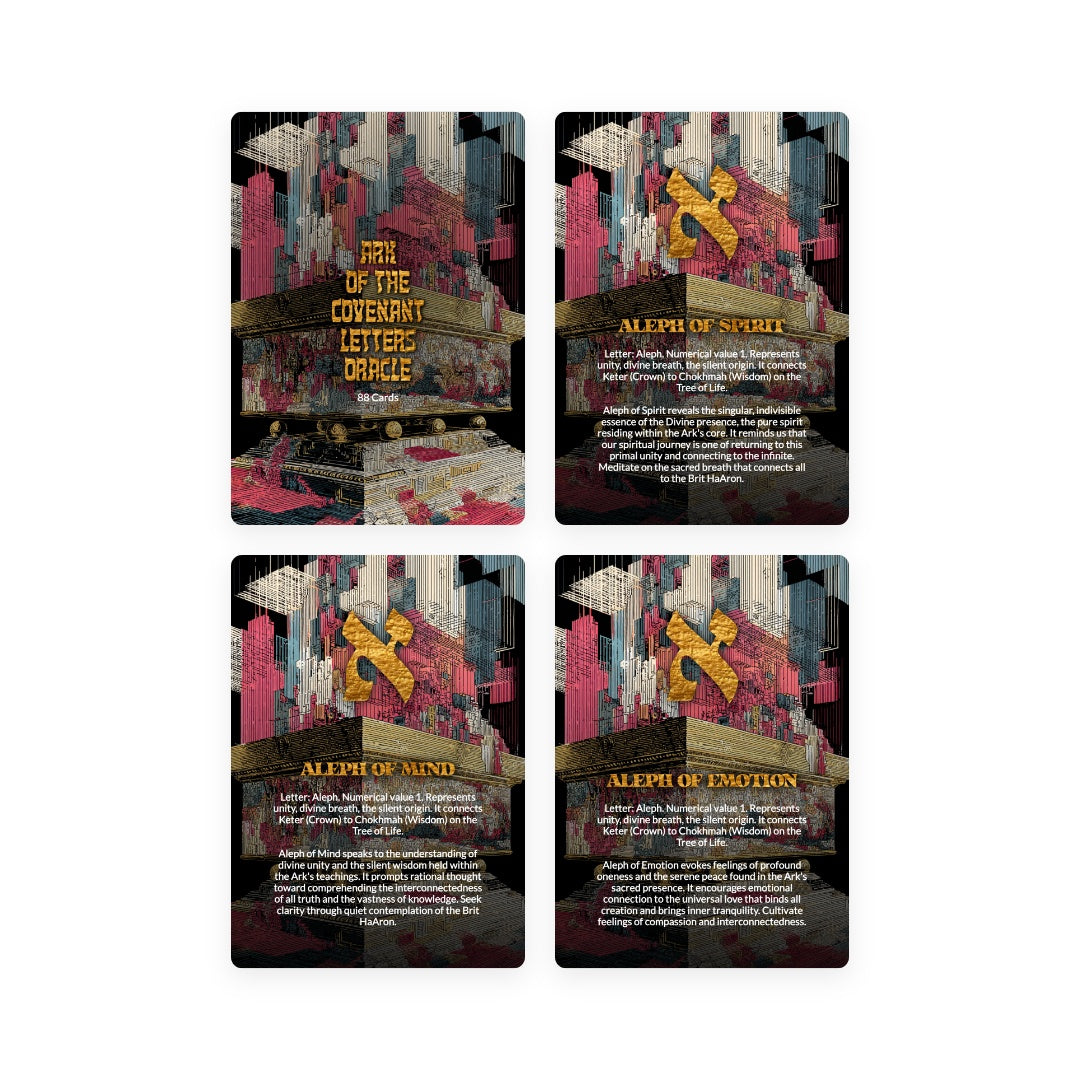 Ark of Covenant Letters Oracle - 88 Cards Deck