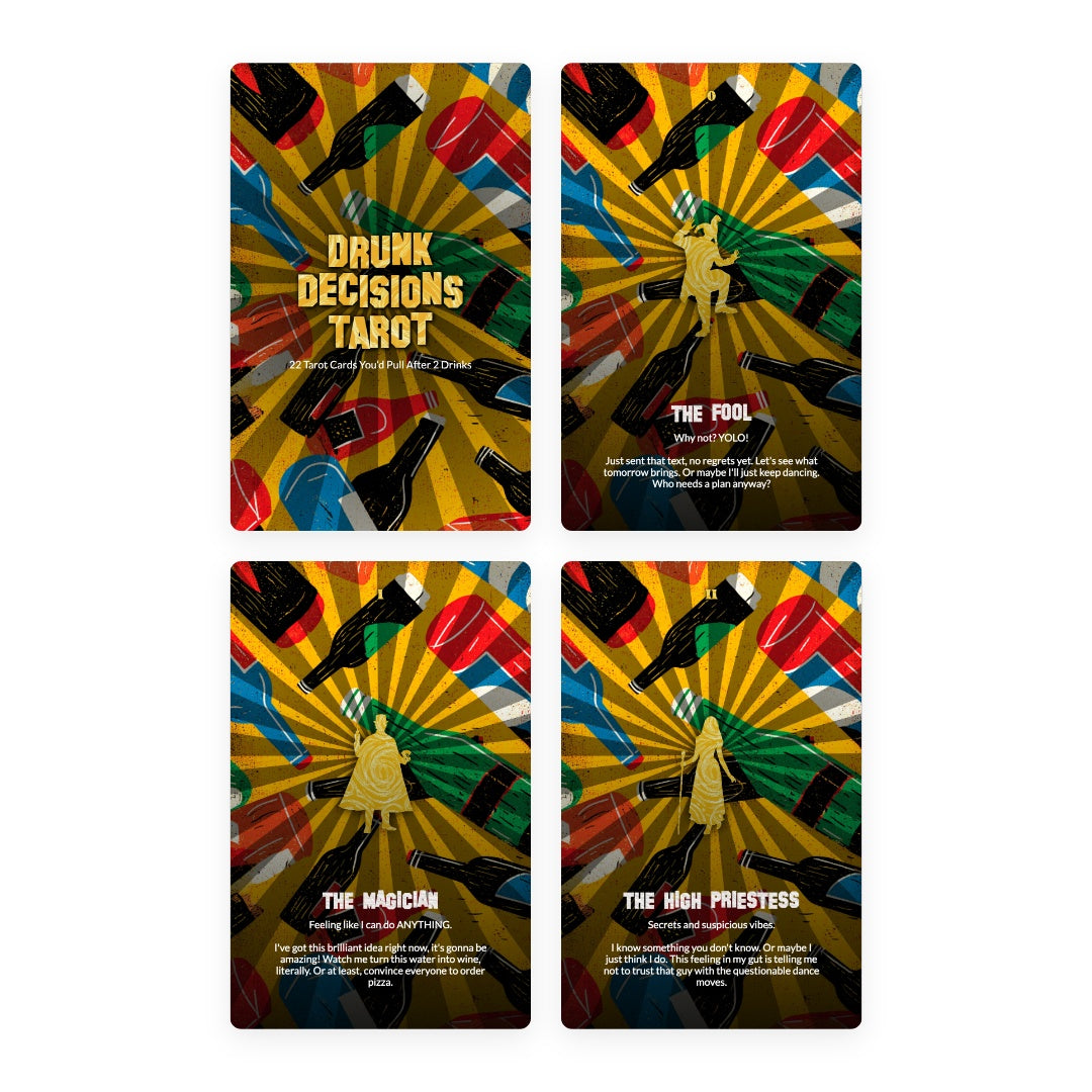 Drunk Decisions Tarot - 22 Tarot Cards You’d Pull After 2 Drinks