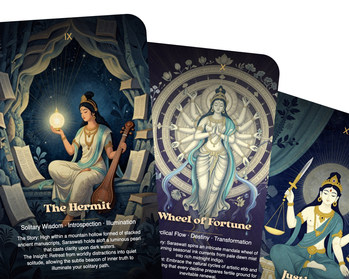 Saraswati The River of Wisdom Tarot — arrangement 9