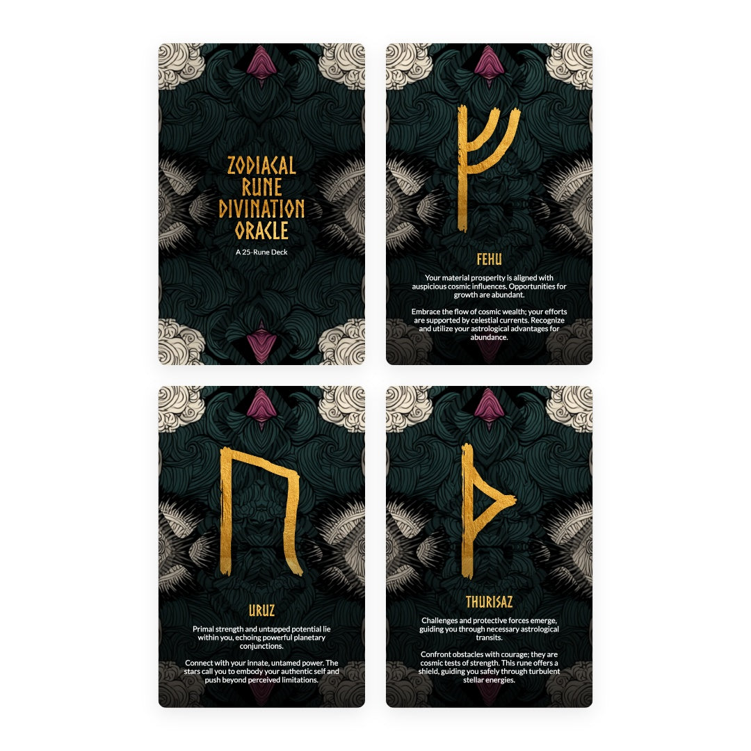 Zodiacal Rune Divination Deck