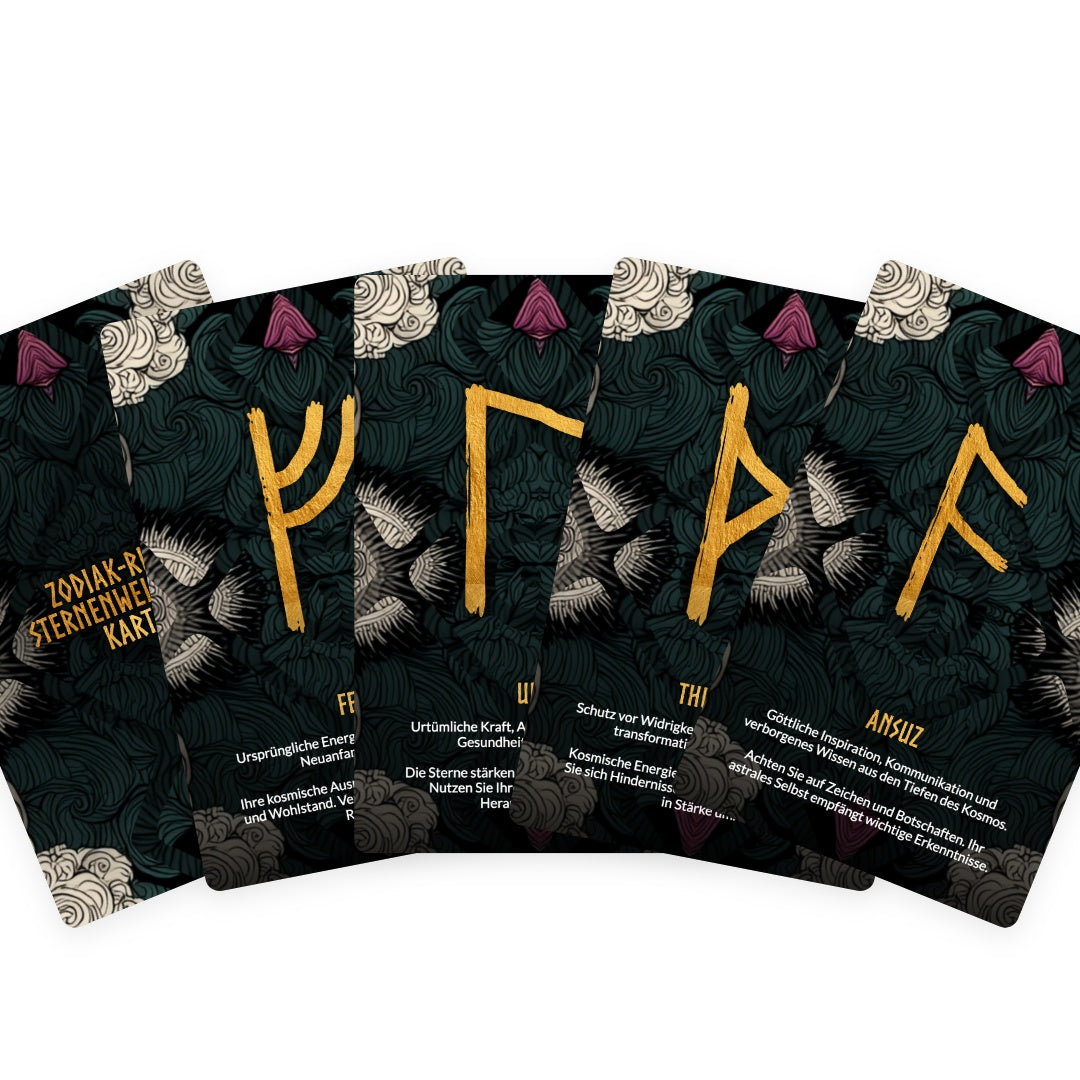 Zodiak-Runen: Sternenweissagung Karten