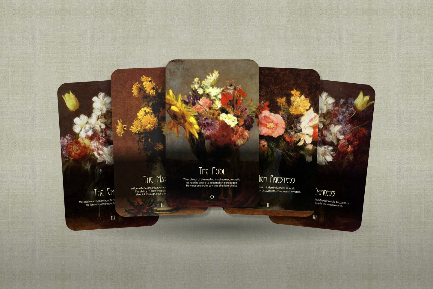 Floral Tarot - Major Arcana - Henri Fantin-Latour art