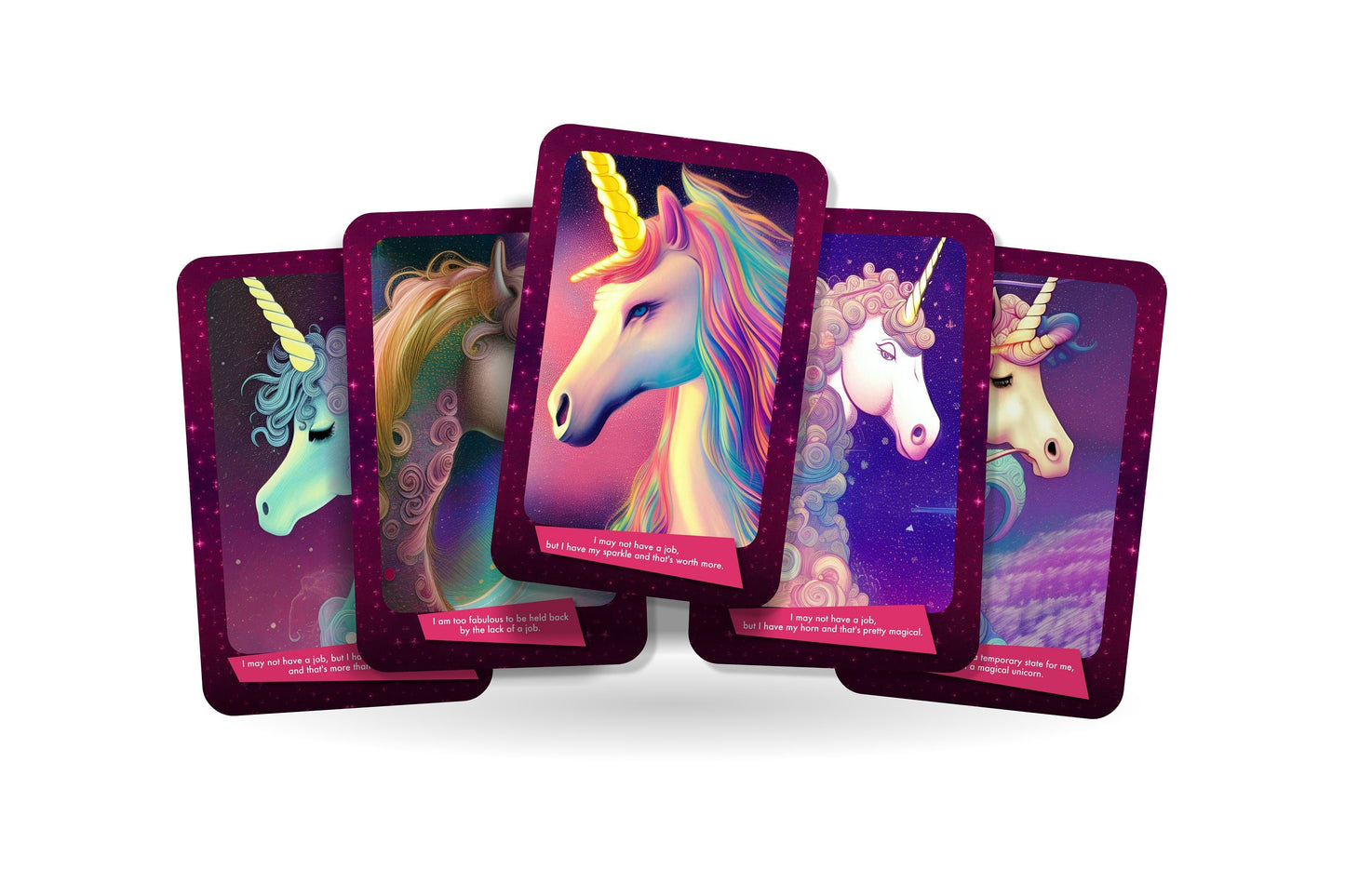 The Unemployed Unicorn Affirmation Cards - Unleash your inner unicorn, job or no job - Affirmation Cards - Affirmation cards - Divination