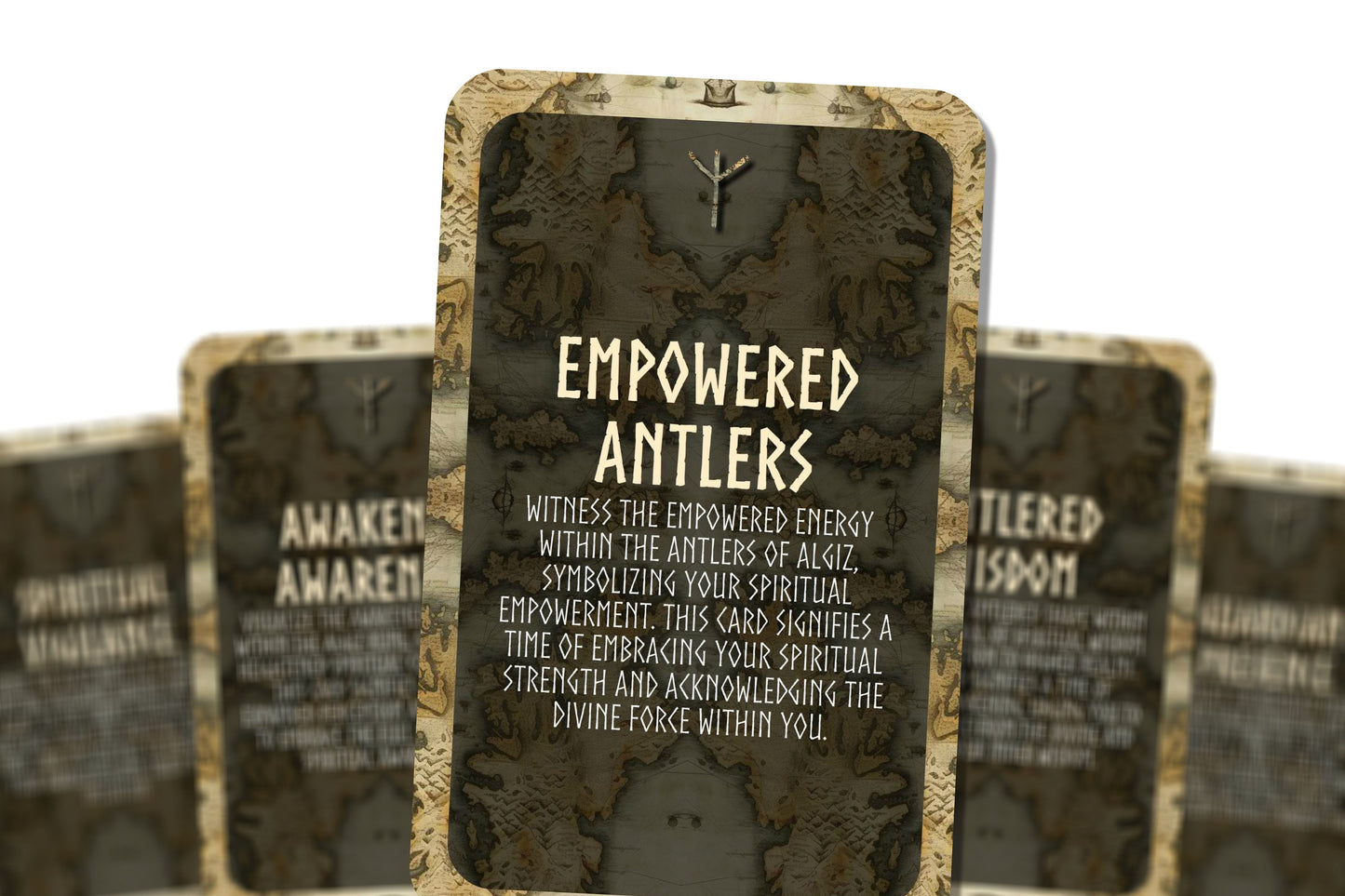 Algiz Runic Wisdom - Celestial Runes Series - Divination tools - Oracle Cards - Runes Cards