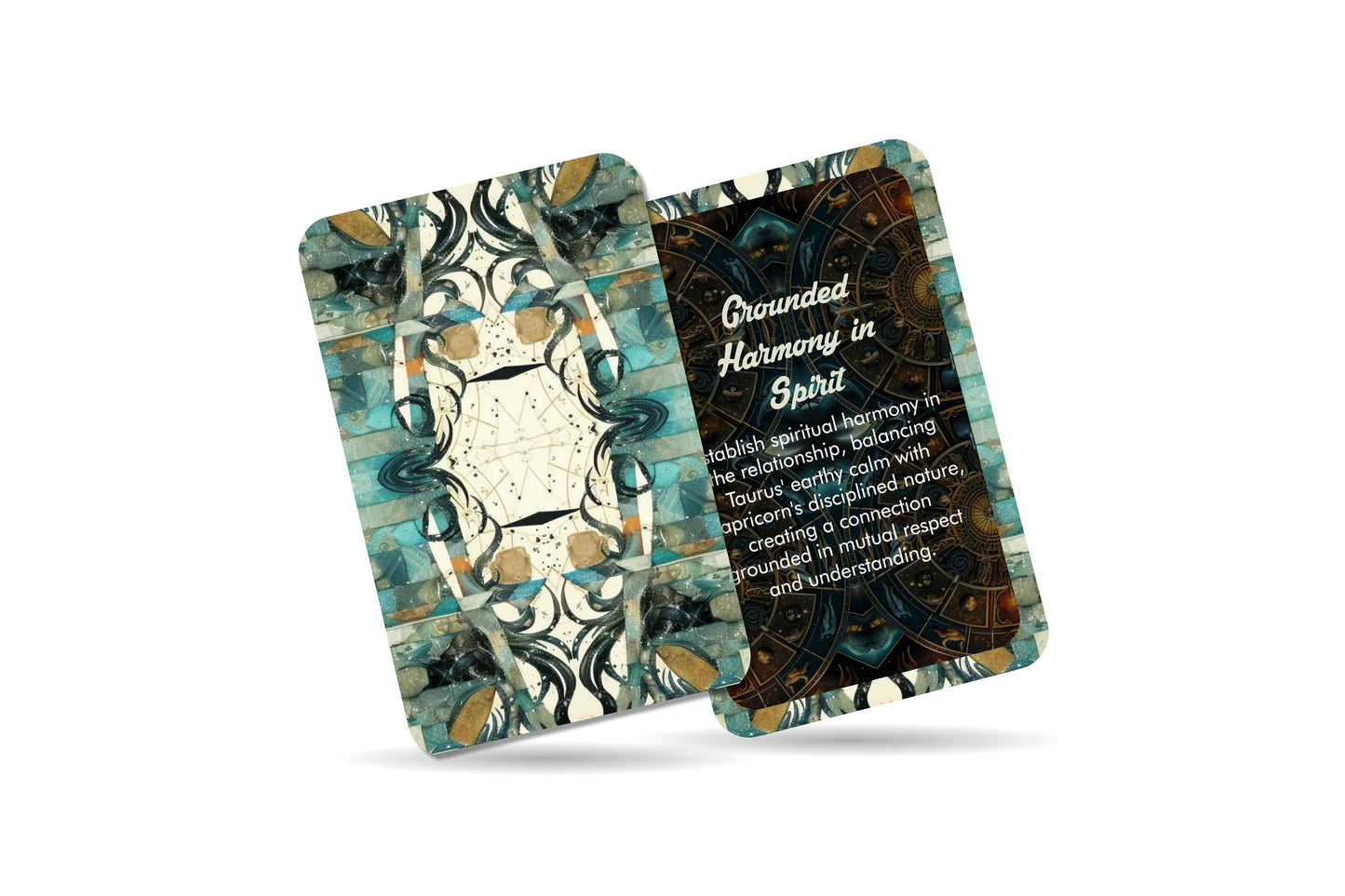 Taurus and Capricorn - Zodiac Compatibility - Divination tools - Oracle cards - Star Sign Compatibility - Horoscope Compatibility Cards