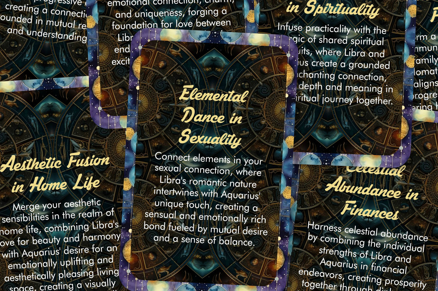 Libra and Aquarius - Zodiac Compatibility - Divination tools - Oracle cards - Star Sign Compatibility - Horoscope Compatibility Cards