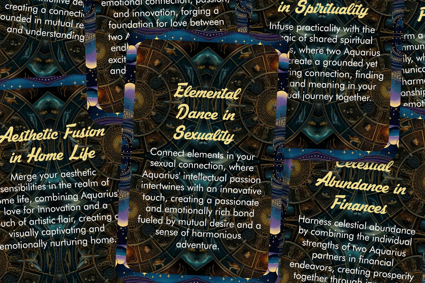 Aquarius and Aquarius - Zodiac Compatibility - Divination tools - Oracle cards - Star Sign Compatibility - Horoscope Compatibility Cards