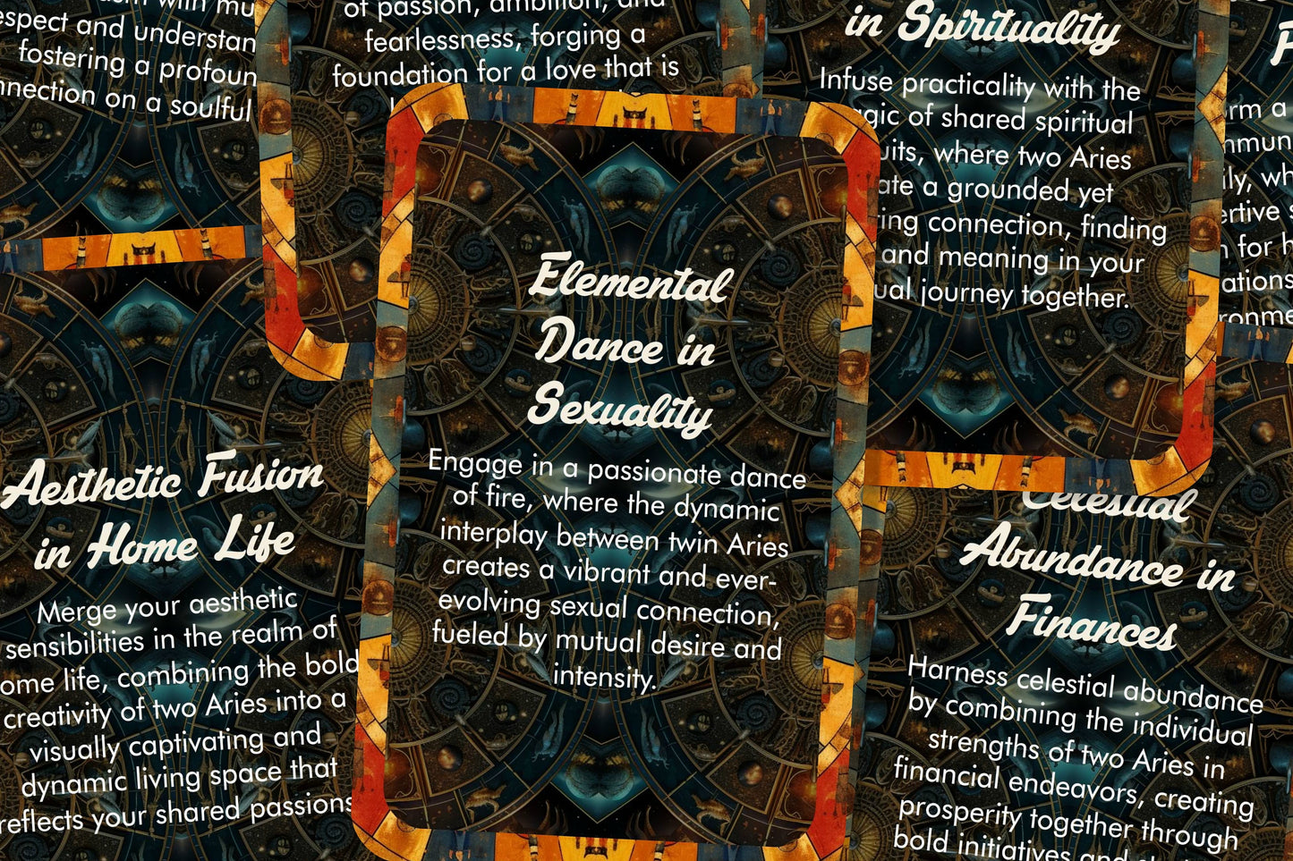 Aries and Aries - Zodiac Compatibility - Divination tools - Oracle cards - Star Sign Compatibility - Horoscope Compatibility Cards