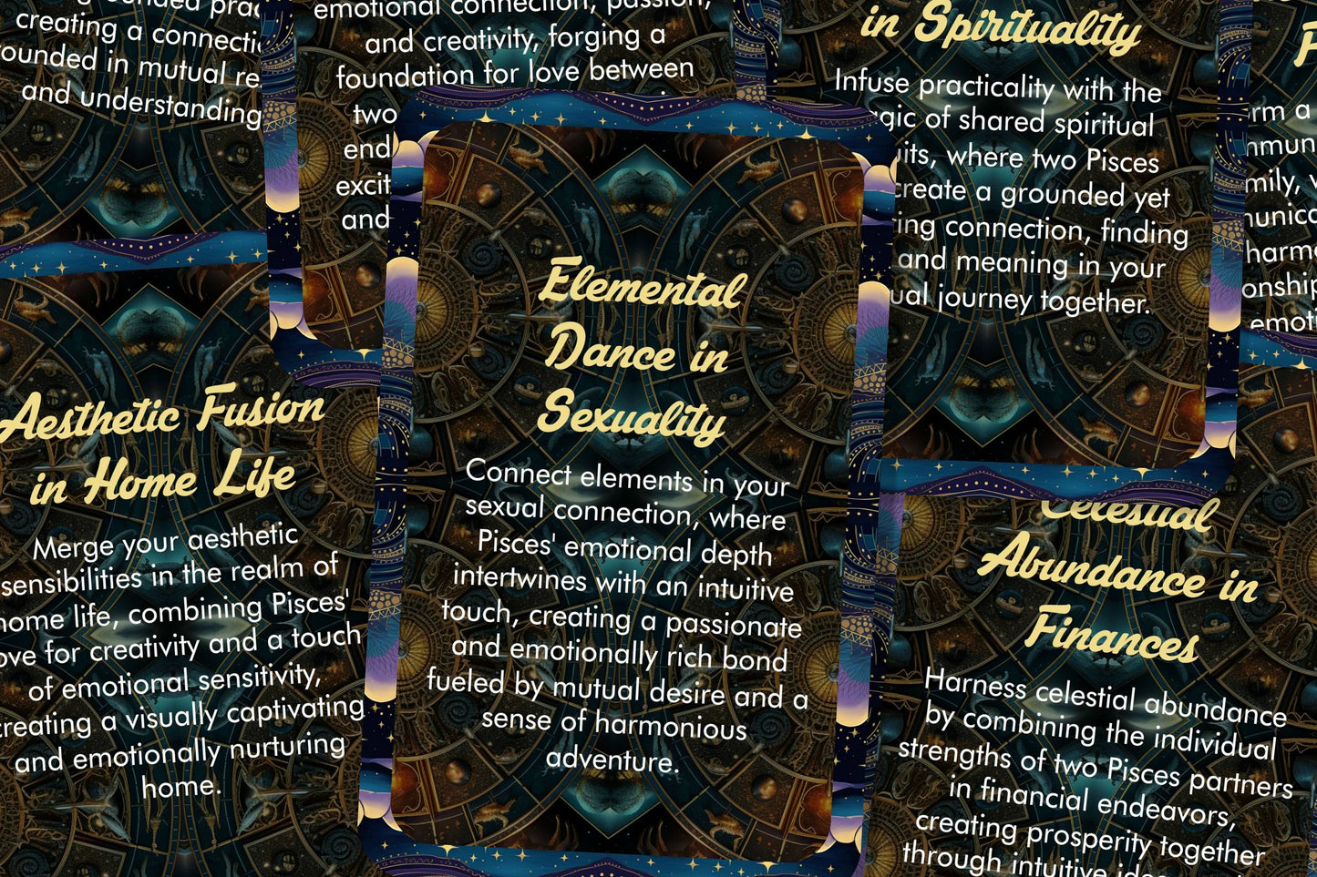 Pisces and Pisces - Zodiac Compatibility - Divination tools - Oracle cards - Star Sign Compatibility - Horoscope Compatibility Cards