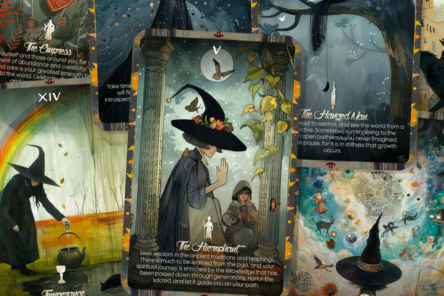 Witches Tarot - 22 Major Arcana Cards - Divination tools - Through the eyes of the witch