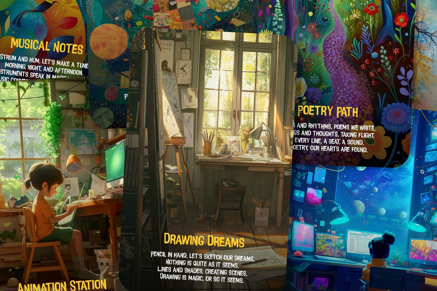 Artistic Adventures - Exploring Different Art Forms and Expressions, Kids Historical heroes Cards, A Journey Through Rhymes