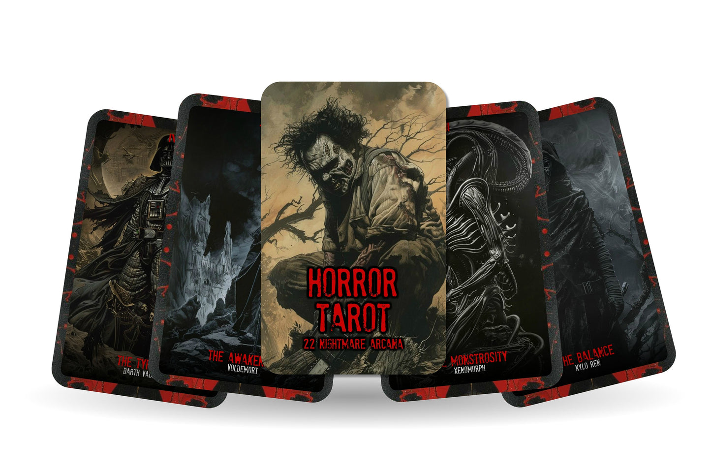Horror Tarot - The Nightmare Arcana - 22 Cards - Novelty Gift - Horror Cards
