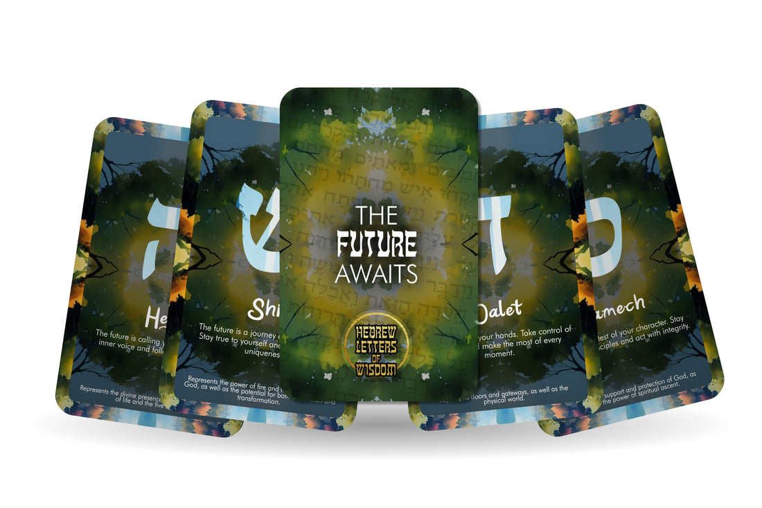 The Future Awaits — Hebrew Letters of Wisdom oracle deck, 22 cards rooted in Kabbalah