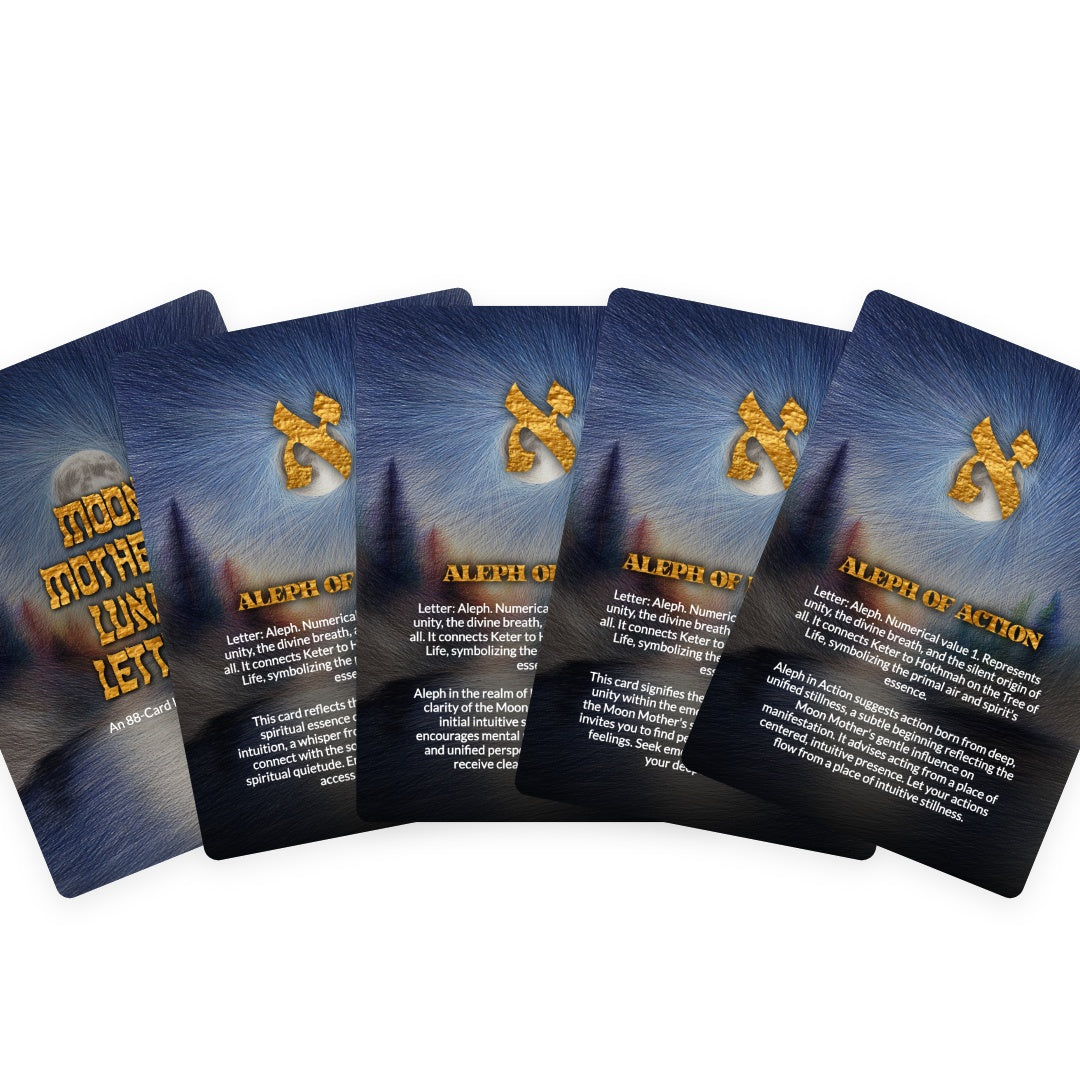 Moon Mothers' Lunar Letters - 88 Cards Deck