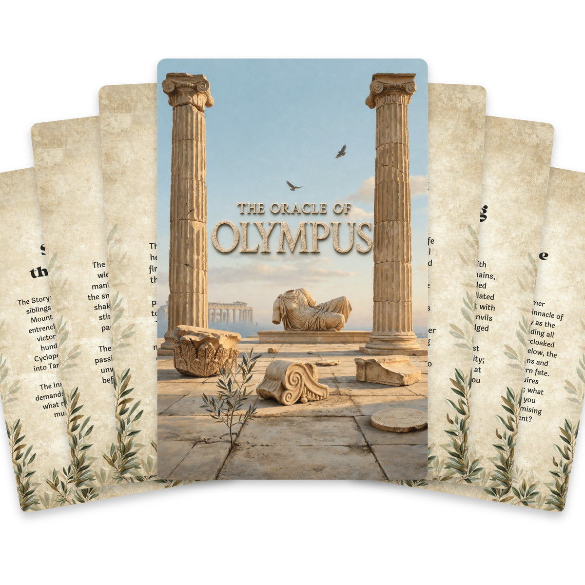 The Oracle of Olympus – Greek Gods and Goddesses Oracle Cards, 22-Card Mythology Deck — arrangement 1