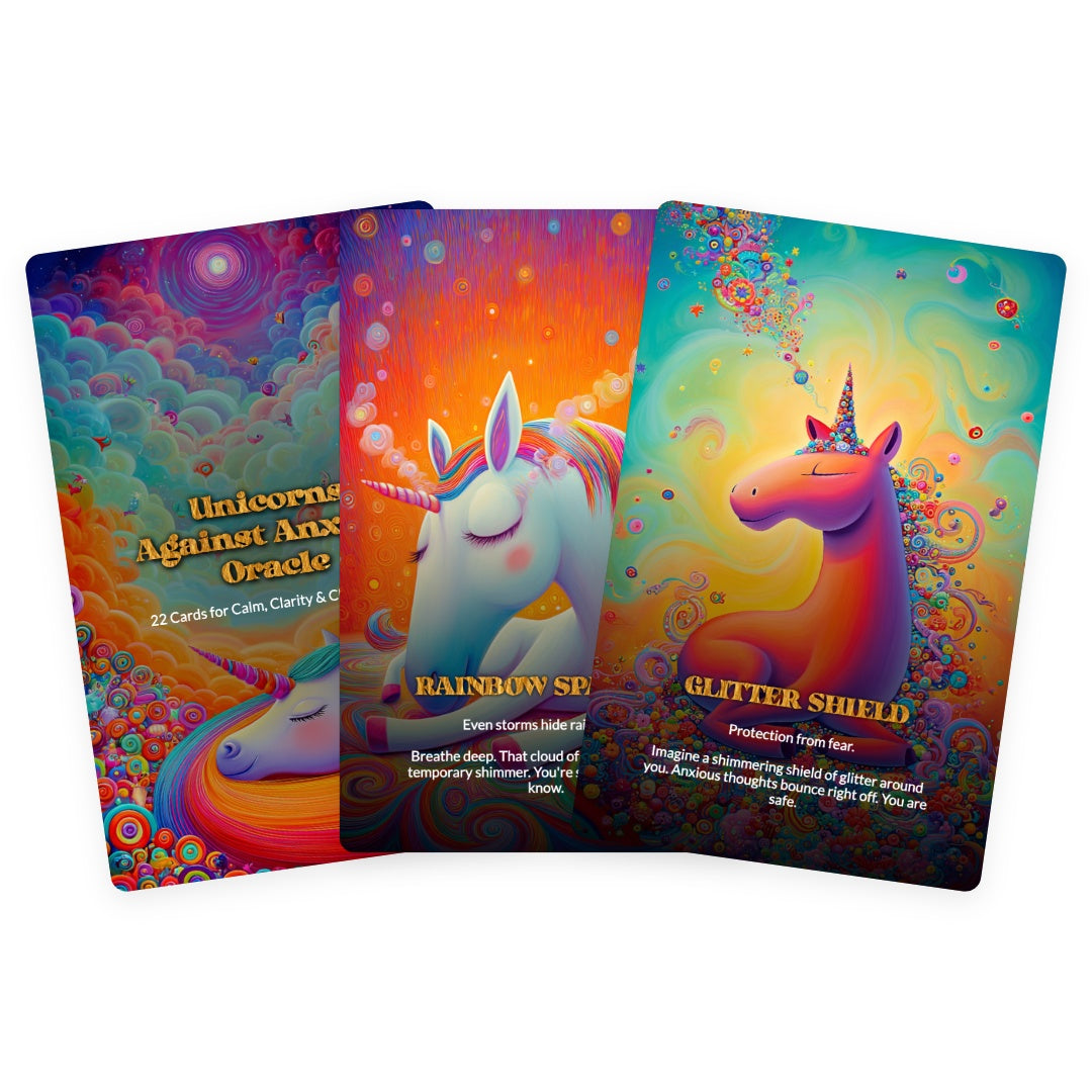 Unicorns Against Anxiety Oracle - 22 Cards for Calm, Clarity & Chill… Please