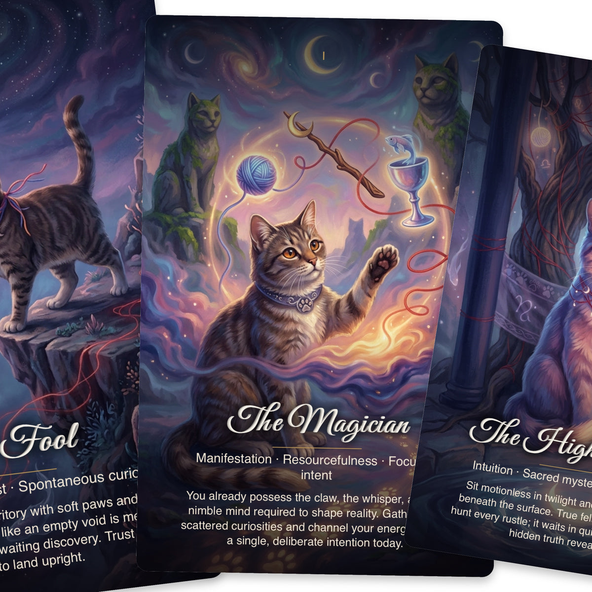 Karma Cats Tarot - 22 Card Major Arcana deck — arrangement 4