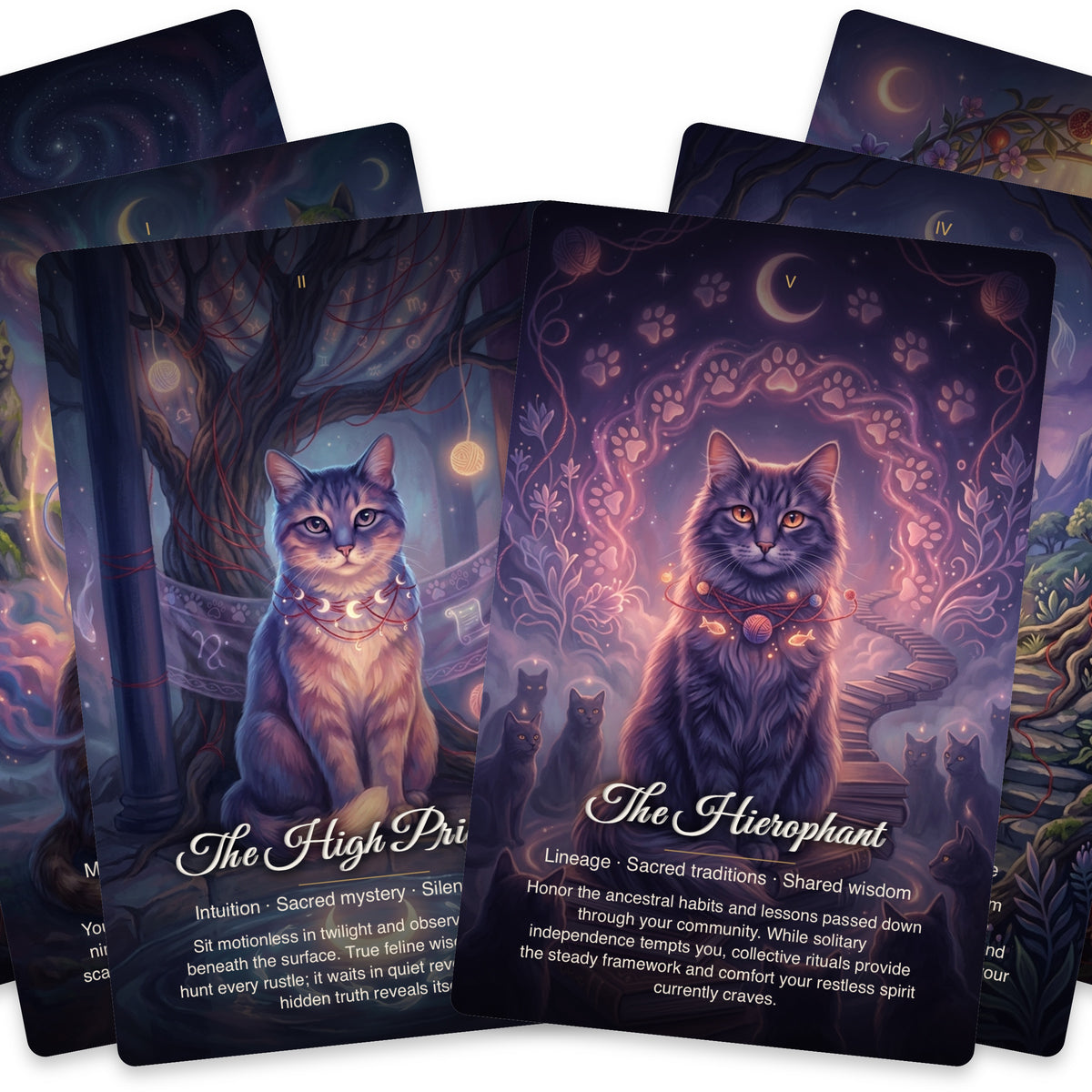 Karma Cats Tarot - 22 Card Major Arcana deck — arrangement 6