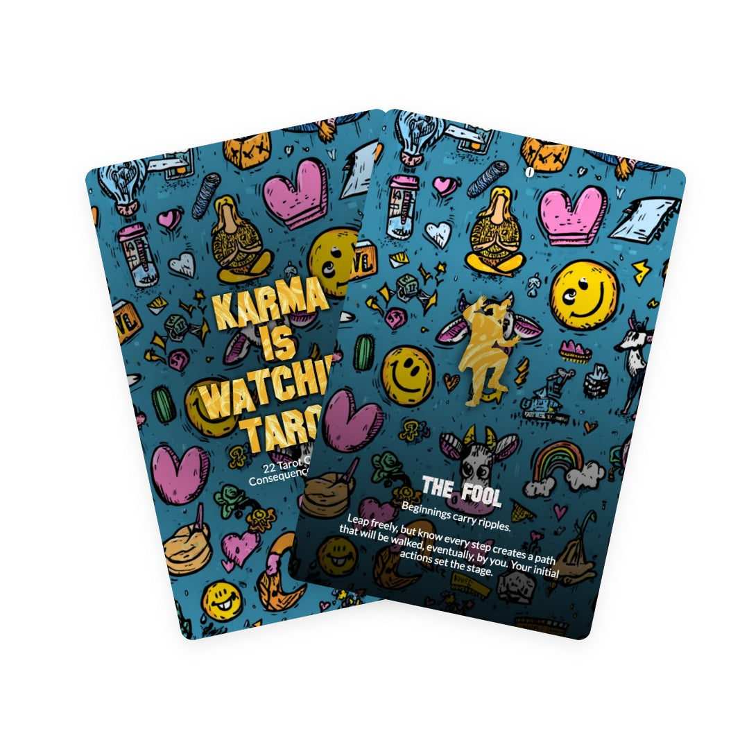 Karma Is Watching Tarot - 22 Tarot Cards of Consequences & Energy