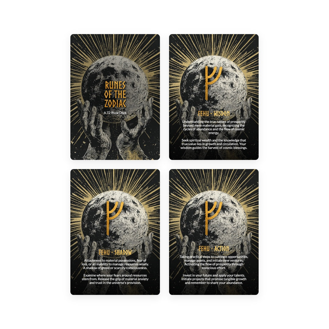 Runes  of the  Zodiac - 72 Cards