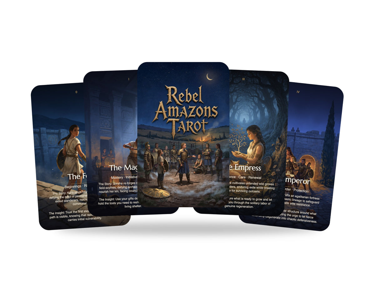 Rebel Amazons Tarot — arrangement 1