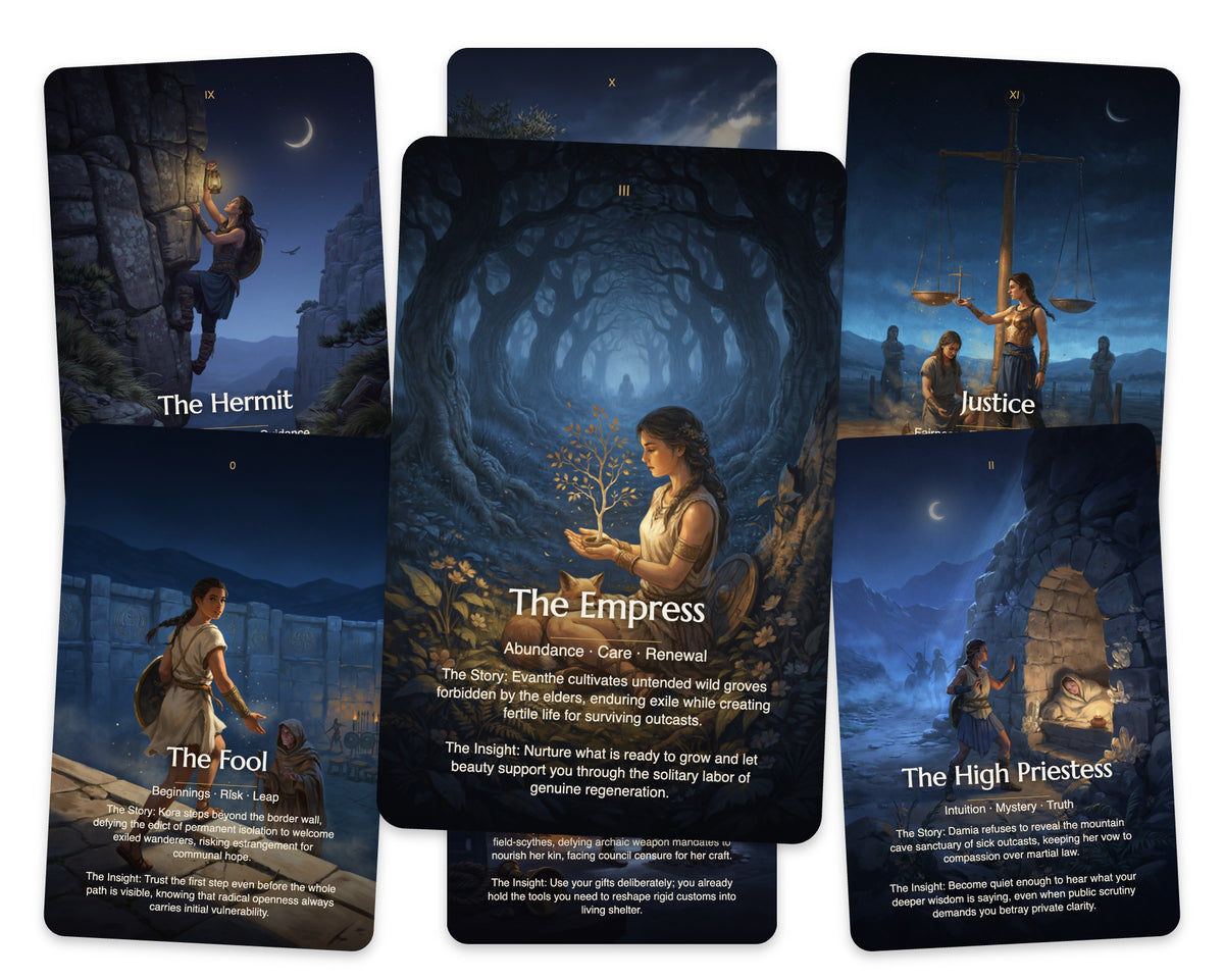 Rebel Amazons Tarot — arrangement 4