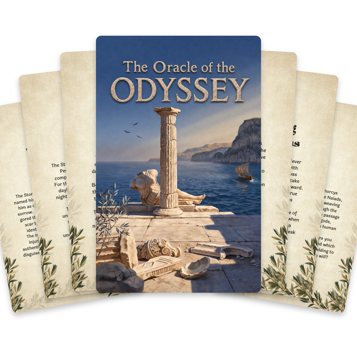 The Oracle of the Odyssey – Odysseus and Greek Mythology Oracle Cards, 22-Card Mythology Deck — arrangement 1