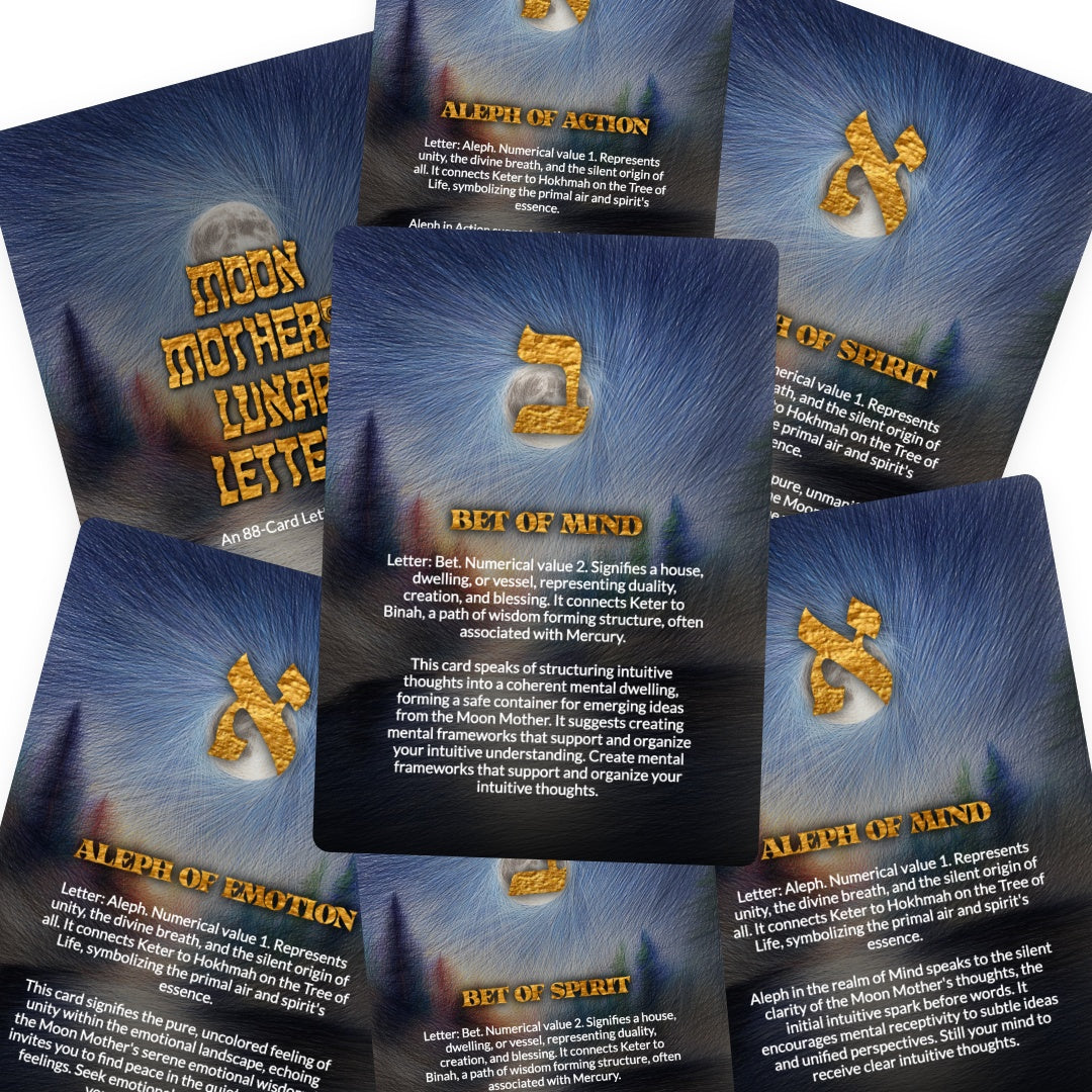Moon Mothers' Lunar Letters - 88 Cards Deck