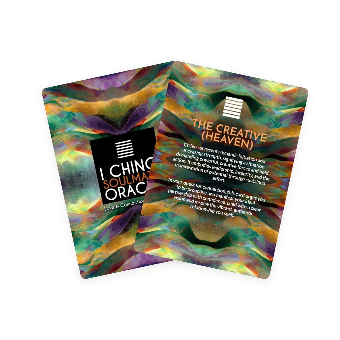 I Ching Soulmate Oracle Cards - blending ancient wisdom with soulmate guidance. Perfect for relationship readings