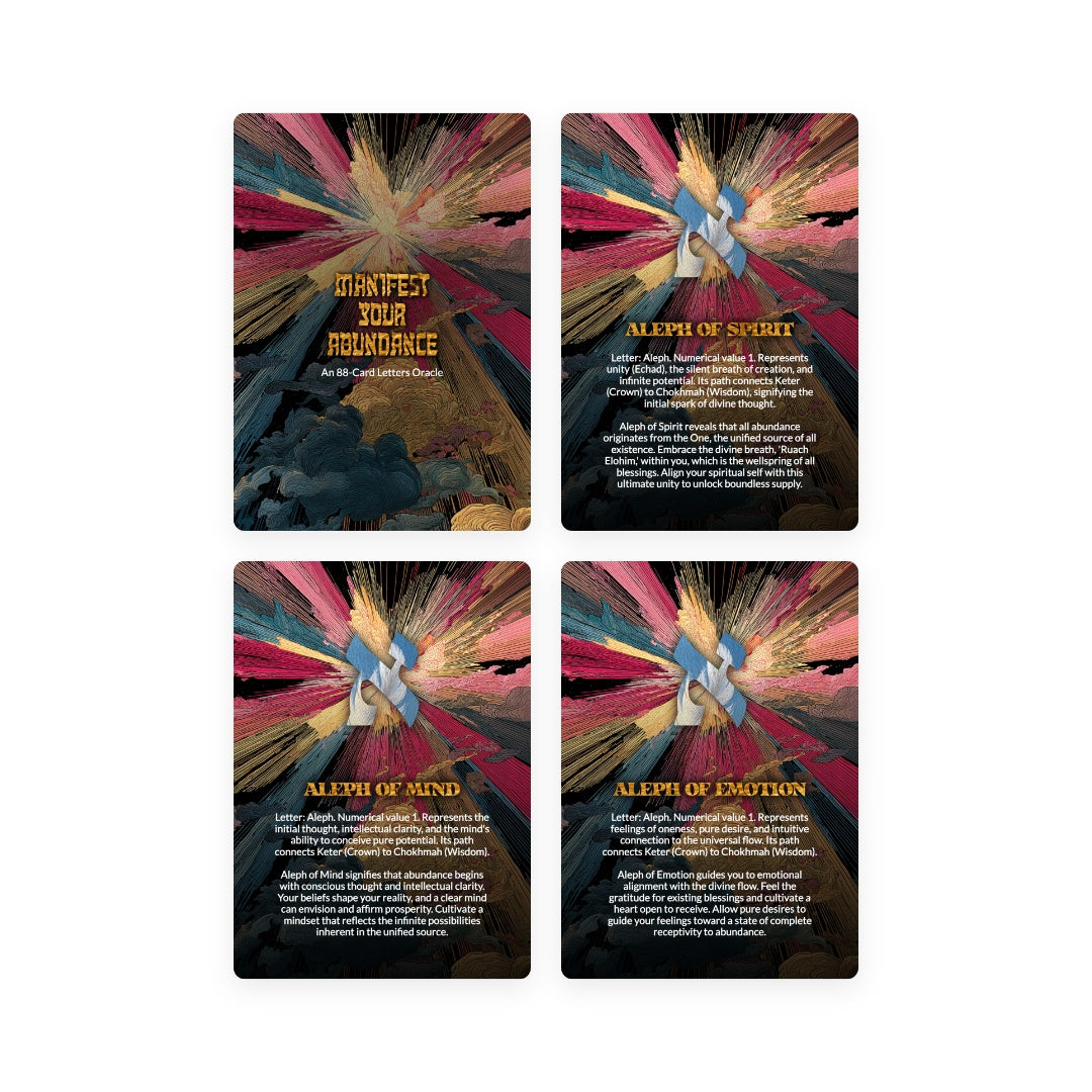 Manifest Your Abundance - 88 Letters Cards Deck