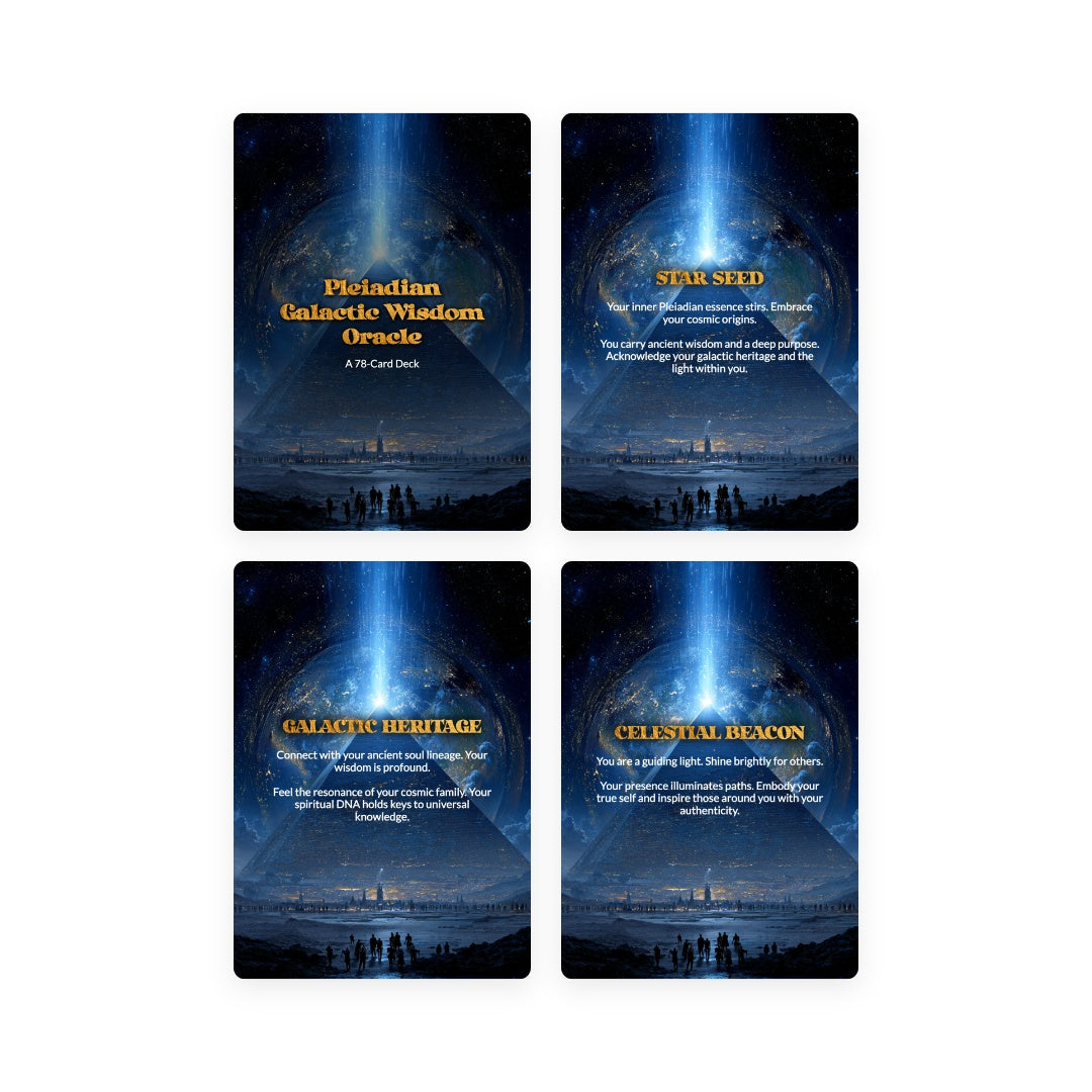 Pleiadian Galactic Wisdom Oracle Deck - 78 Cards