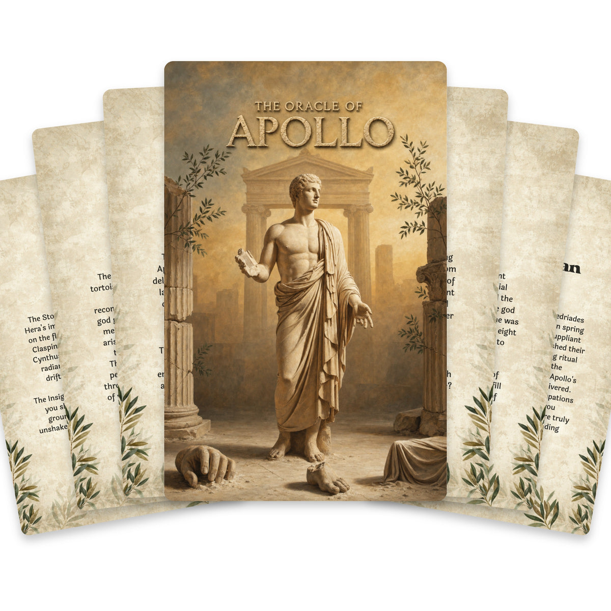 The Oracle of Apollo – Greek God of Music and Prophecy Oracle Cards, 22-Card Mythology Deck — arrangement 1