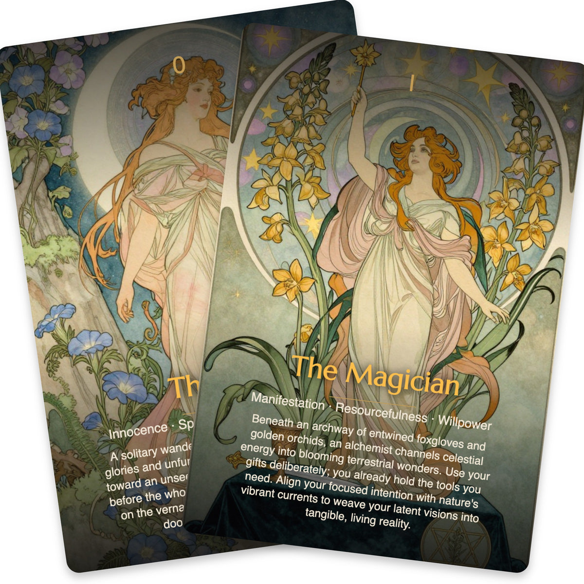 The Ethereal Garden Tarot - 78 Cards — arrangement 6
