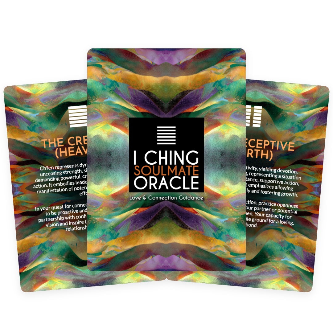 I Ching Soulmate Oracle Cards - blending ancient wisdom with soulmate guidance. Perfect for relationship readings
