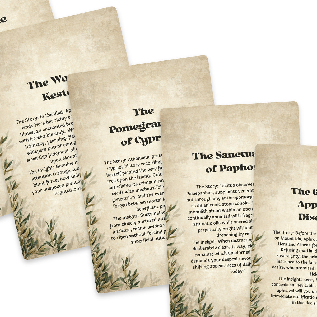 The Oracle of Aphrodite – Greek Goddess of Love Oracle Cards, 22-Card Mythology Deck — arrangement 8