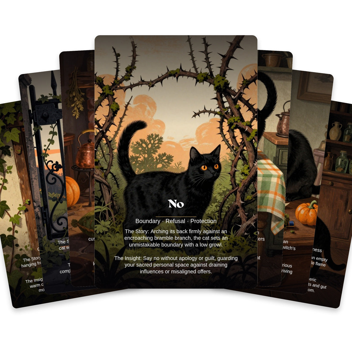 The Black Cat’s Answer - 24 Séance & Oracle Cards — arrangement 3
