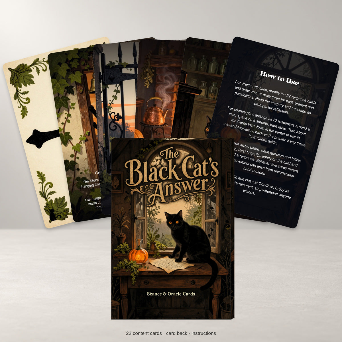 The Black Cat’s Answer - 24 Séance & Oracle Cards — arrangement 4