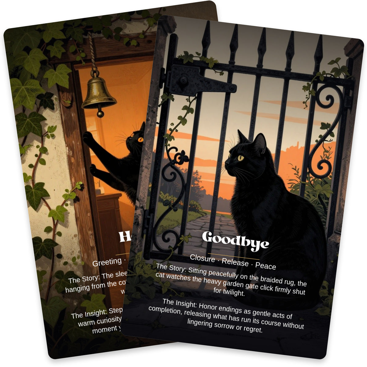 The Black Cat’s Answer - 24 Séance & Oracle Cards — arrangement 6