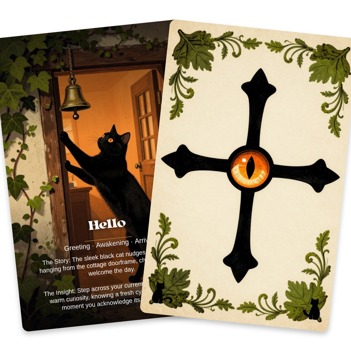 The Black Cat’s Answer - 24 Séance & Oracle Cards — arrangement 7