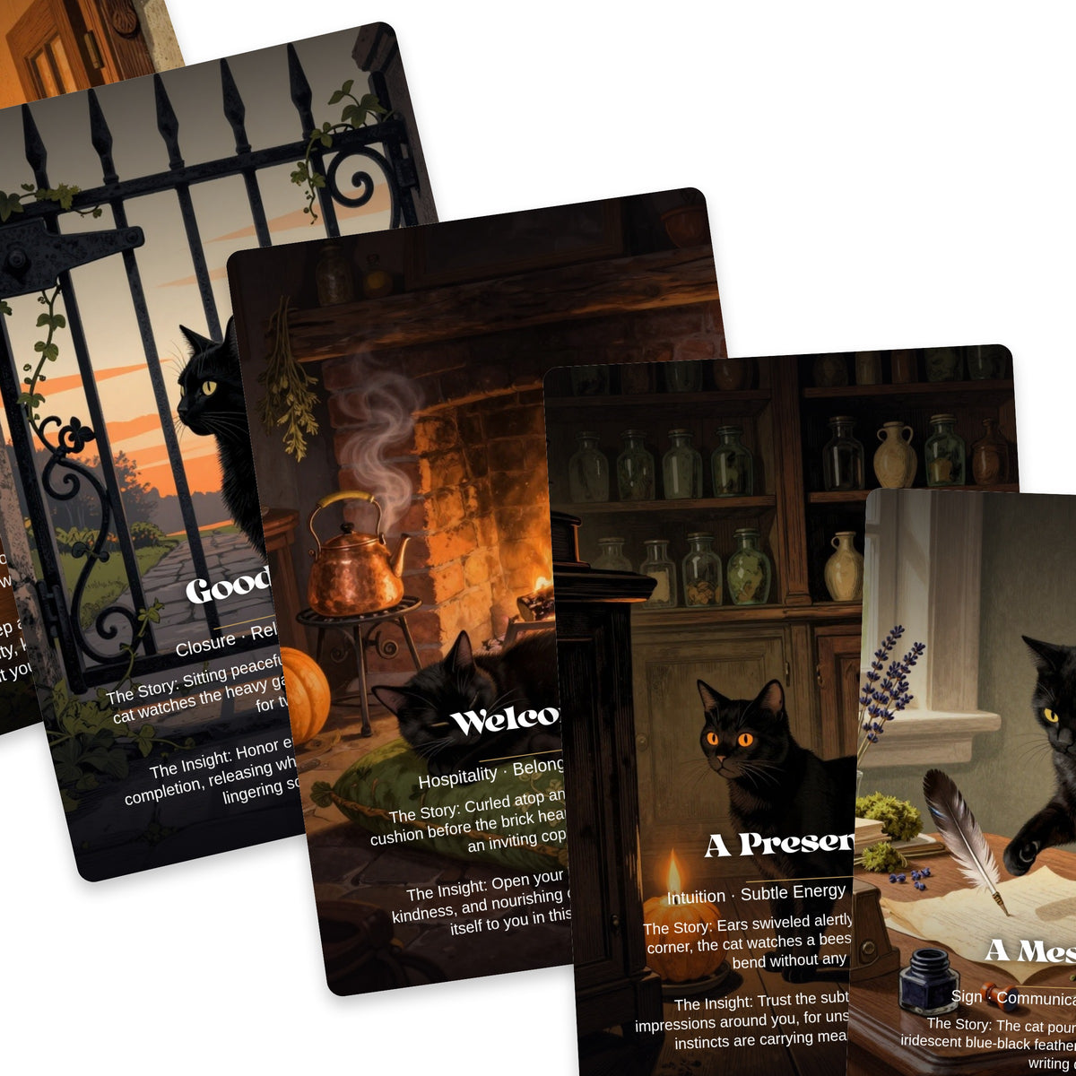 The Black Cat’s Answer - 24 Séance & Oracle Cards — arrangement 8
