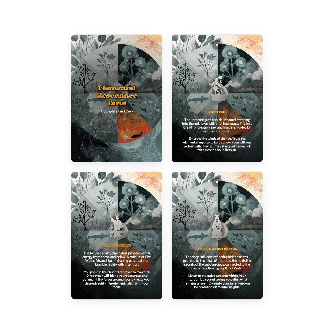 Elemental Resonance Tarot - 78 Cards