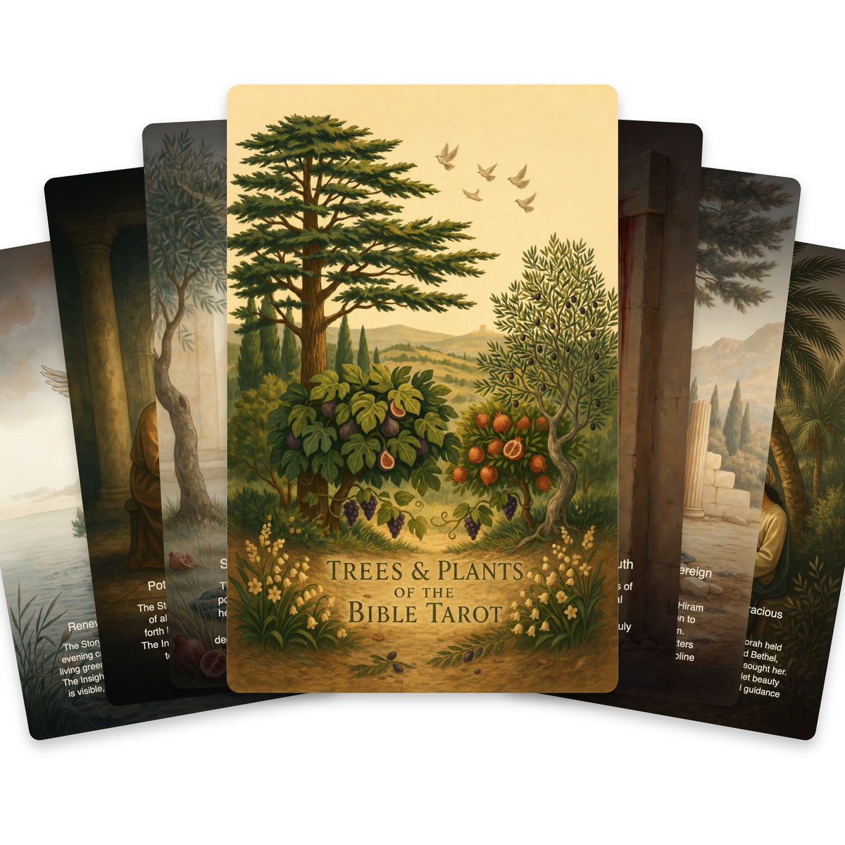 Trees & Plants of the Bible Tarot — arrangement 1